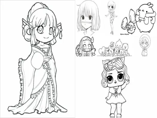 Tuyển chọn tranh tô màu chibi cute hot nhất hiện nay