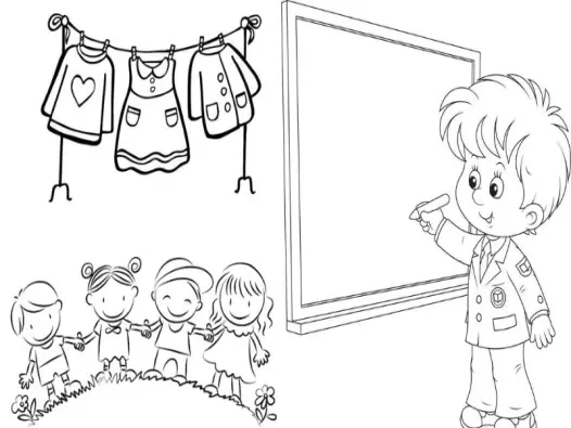 Tuyển chọn tranh tô màu bản thân đơn giản dễ thương