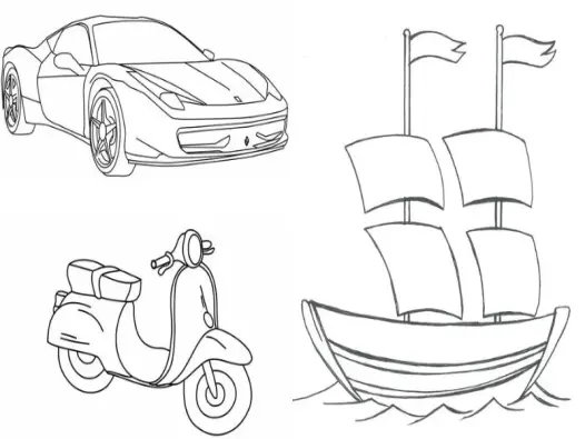 Tuyển tập tranh tô màu phương tiện giao thông siêu đẹp