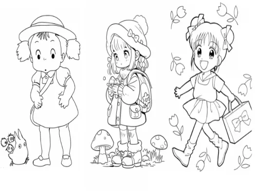 Tuyển chọn tranh tô màu anime cực đẹp dễ tải miễn phí