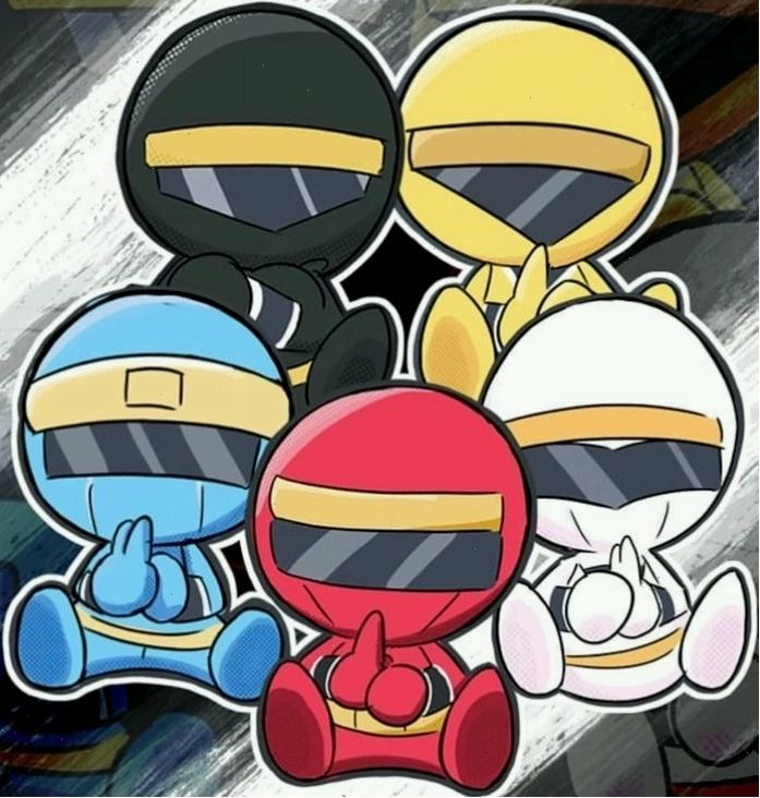 5 Anh Em Siêu Nhân chibi phong cách đội nhóm
