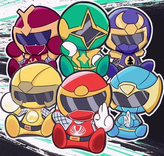 Ảnh 5 anh em siêu nhân chibi nhìn là mê