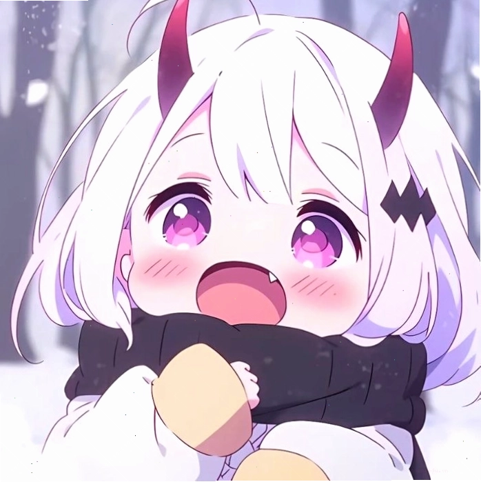 Ảnh ác quỷ anime chibi dễ thương, biểu cảm vui nhộn
