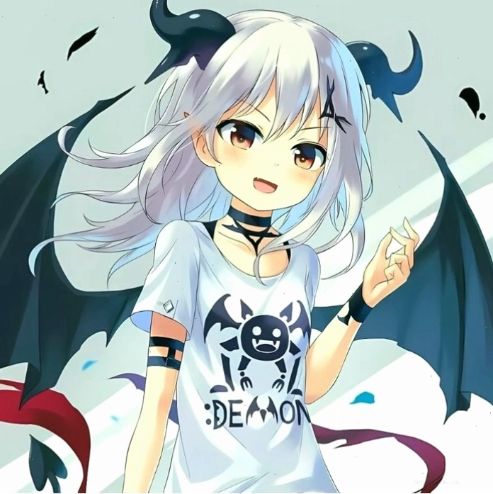 Ảnh ác quỷ anime chibi dễ thương và đáng yêu