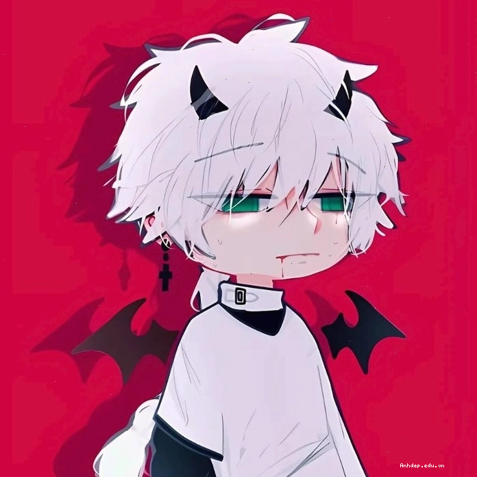 Ảnh ác quỷ anime chibi dễ thương với biểu cảm ngọt ngào