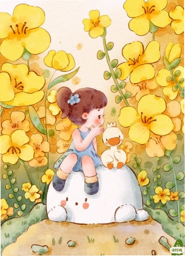 Ảnh bìa chibi cô gái đang đọc sách