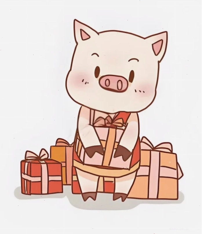 Ảnh con heo dễ thương chibi