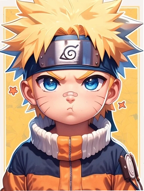 Ảnh đại diện Naruto Chibi với đôi mắt đầy hy vọng