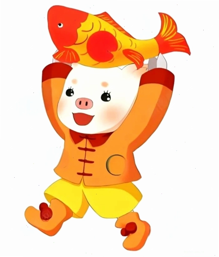Ảnh heo con chibi với biểu cảm ngạc nhiên