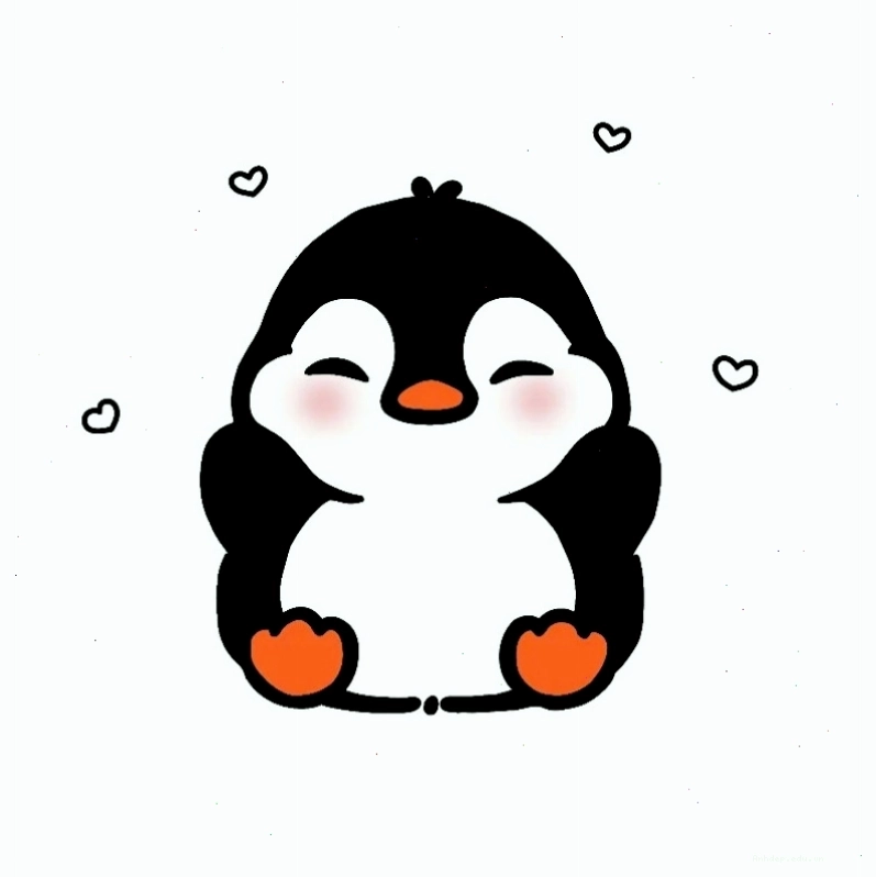 Ảnh minh họa một chú chim cánh cụt chibi với đôi mắt to tròn đáng yêu