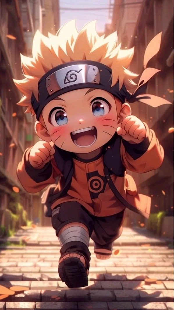 Ảnh Naruto cute Chibi trong trang phục Ninja