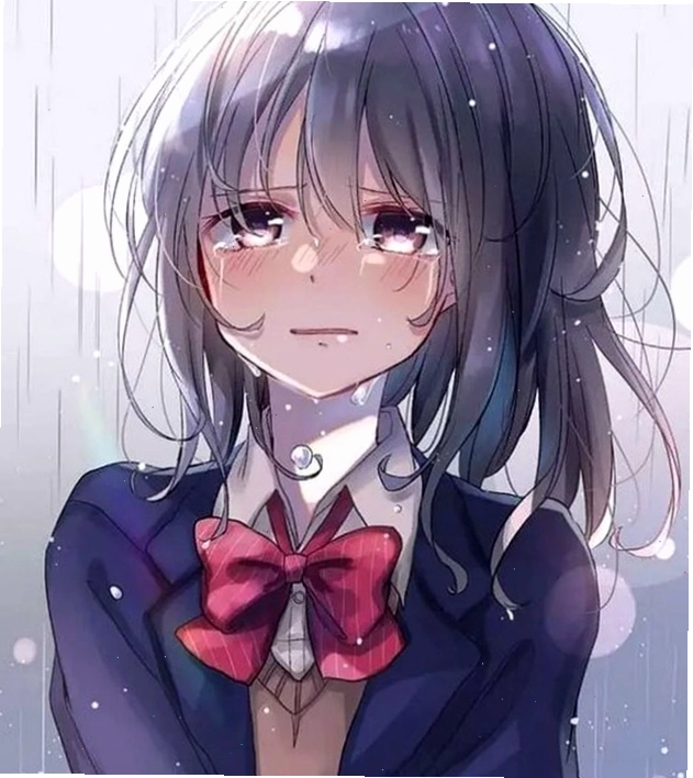Anime nữ buồn khóc vì tình yêu