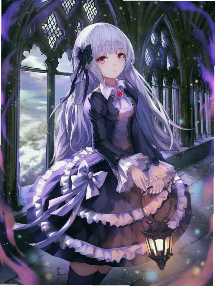 Anime nữ ngầu với phong cách gothic bí ẩn