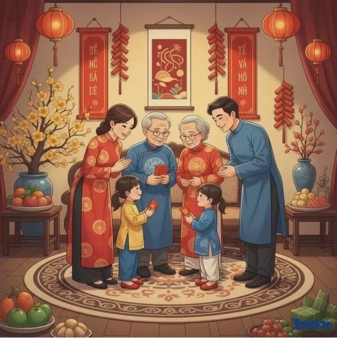 Avatar Tết Chibi phong cách lofi nhẹ nhàng