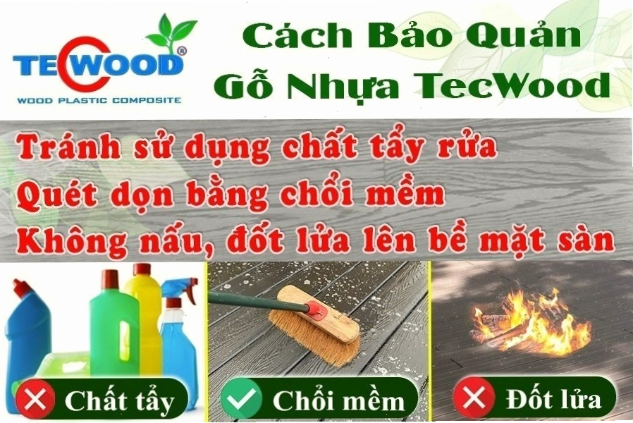 Bảo quản đúng cách giúp giữ gìn vẻ đẹp của vật liệu gỗ