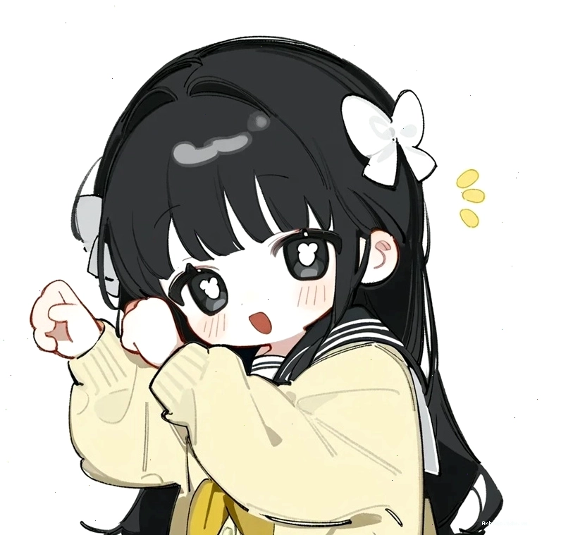 Bé gái chibi đang chơi đùa