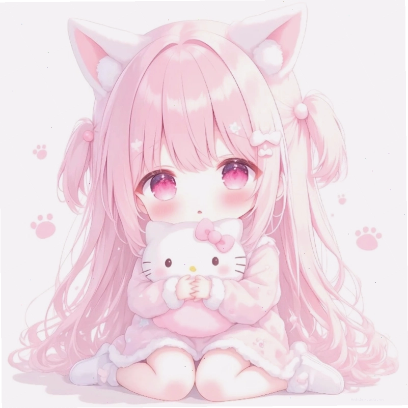 Bé gái chibi đang cười