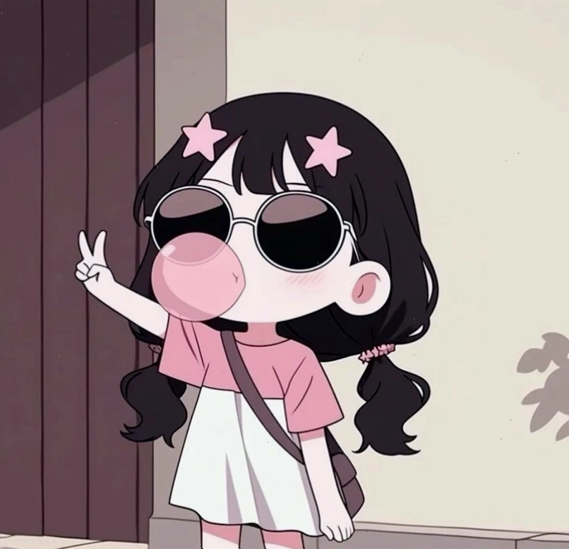 Bé gái chibi mặc đồ phi hành gia