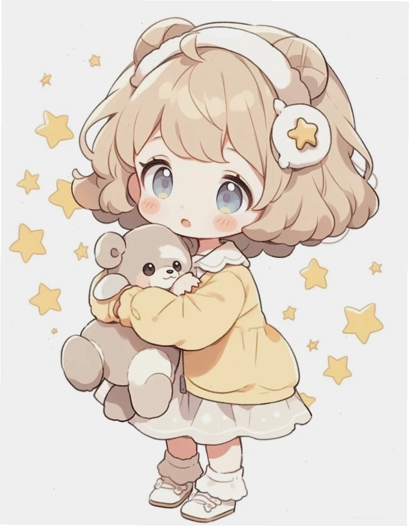 Bé gái chibi với trang phục dễ thương