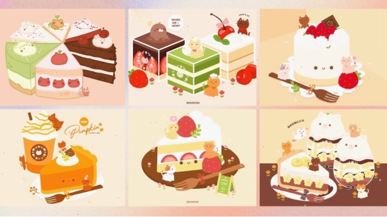 Bộ sưu tập hình chibi bánh kem ngộ nghĩnh và dễ thương