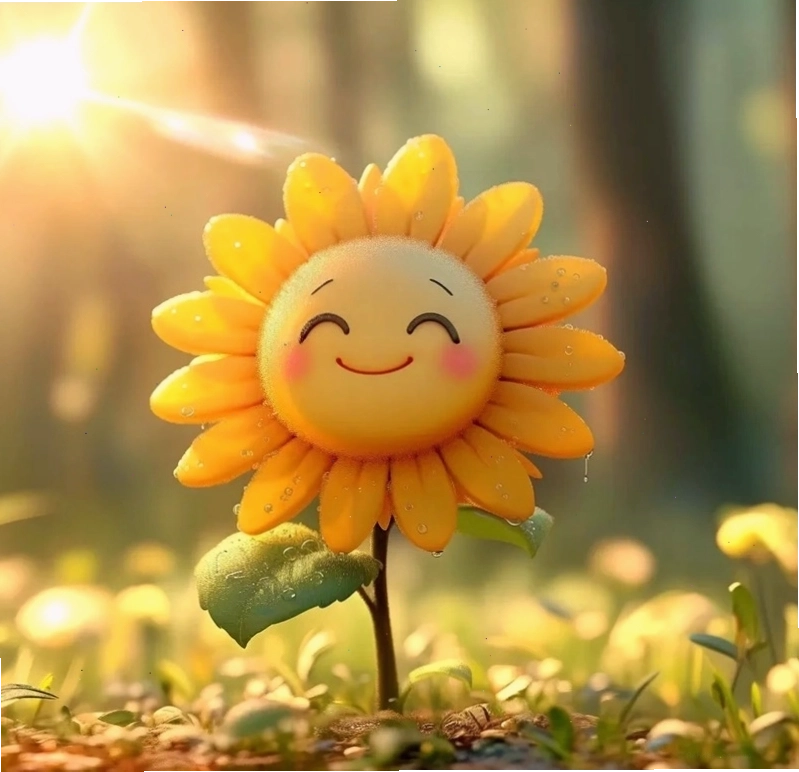 Bộ sưu tập hoa hướng dương chibi dễ thương