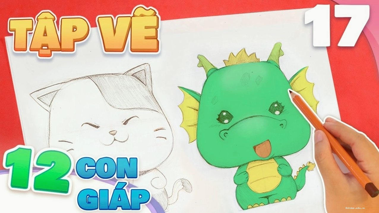 Bộ sưu tập tranh vẽ 12 con giáp chibi cực kỳ dễ thương và hấp dẫn