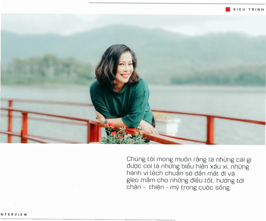 BTV Kiều Trinh trong không gian làm việc của VTV
