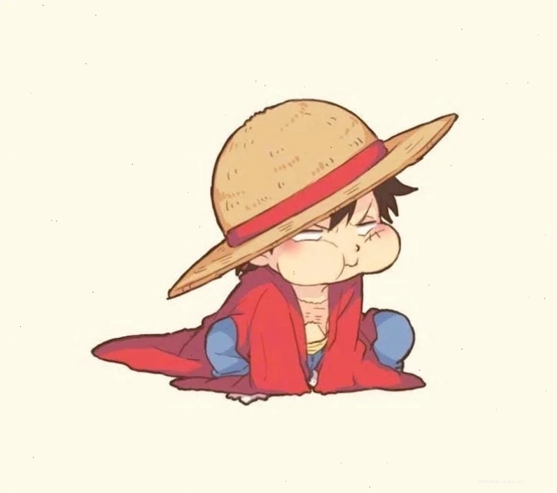 Bức tranh Luffy chibi đang trong quá trình hoàn thiện