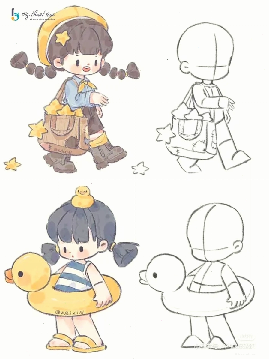Các bước cơ bản để học vẽ Chibi