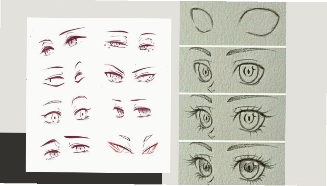 Cách vẽ mắt và lông mày anime
