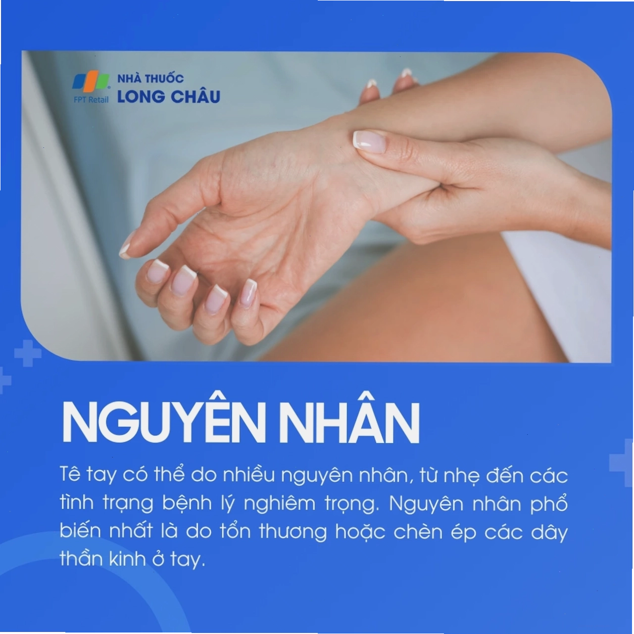Cận cảnh bàn tay bị tê bì