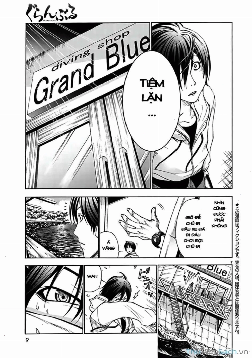 Cảnh phim hài hước trong Grand Blue