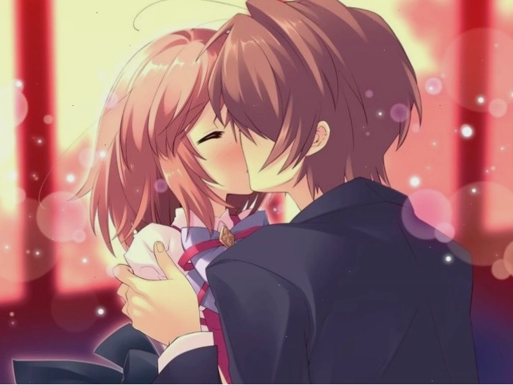 Cặp đôi anime trao nhau nụ hôn đầy tin tưởng