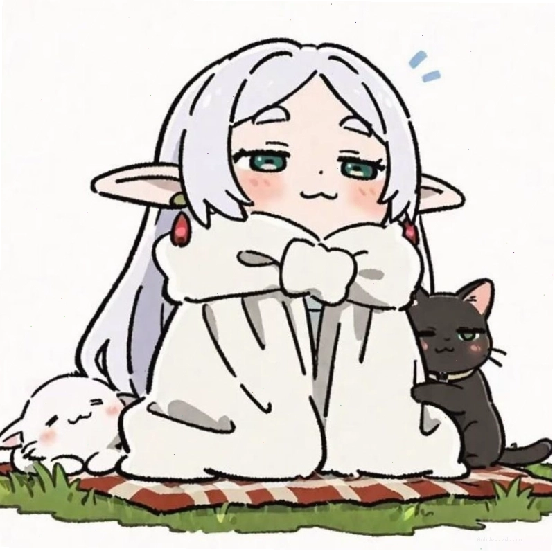 Chàng trai chibi đang chơi nhạc cụ với niềm đam mê