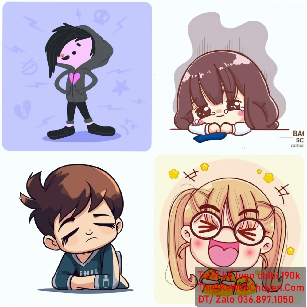 Chibi buồn ngồi khóc thầm