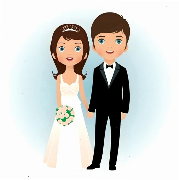 Chibi chú rể cô dâu làm hình nền