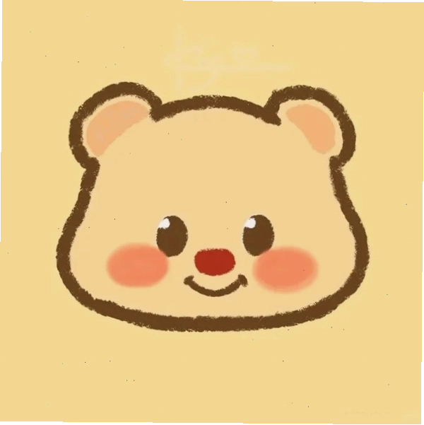 Chibi gấu đáng yêu với nụ cười tươi tắn