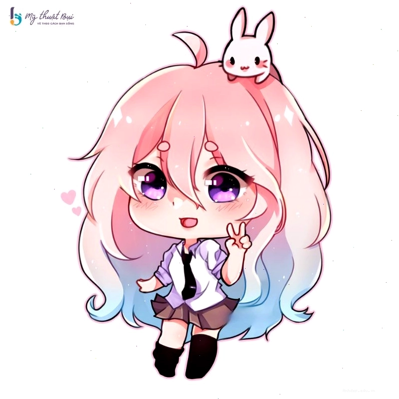 Chibi nữ dễ thương với bộ trang phục cosplay