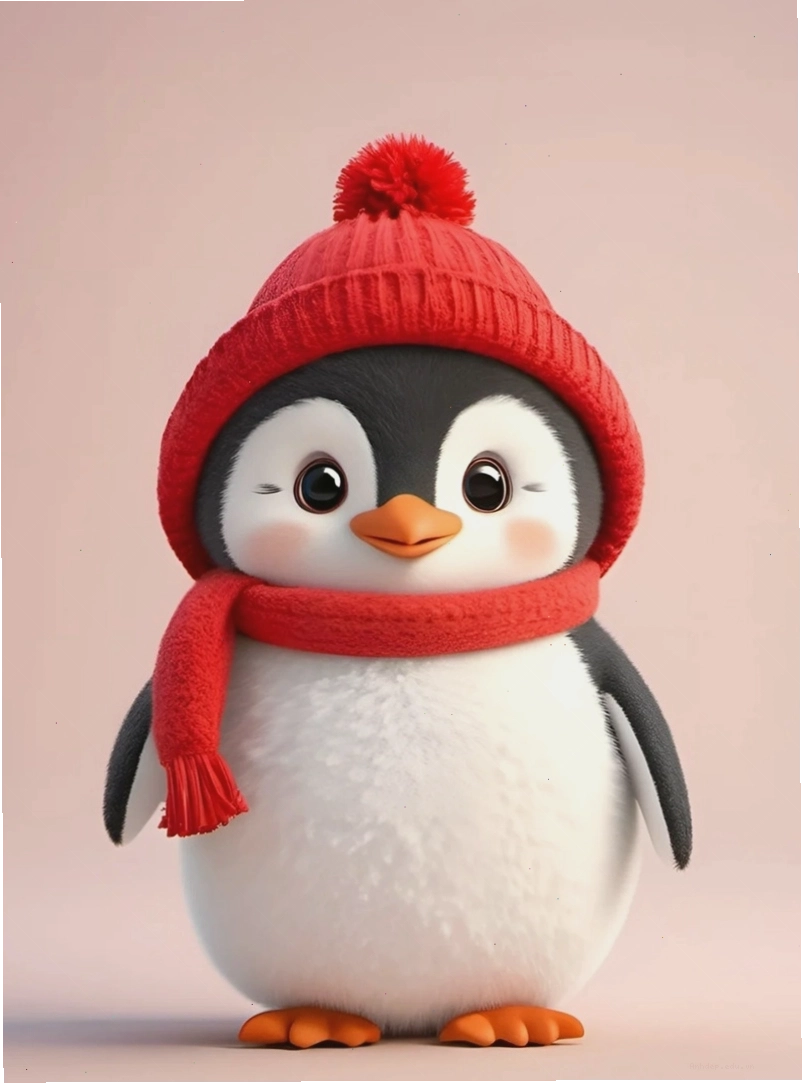 Chim cánh cụt chibi 12 đang mỉm cười