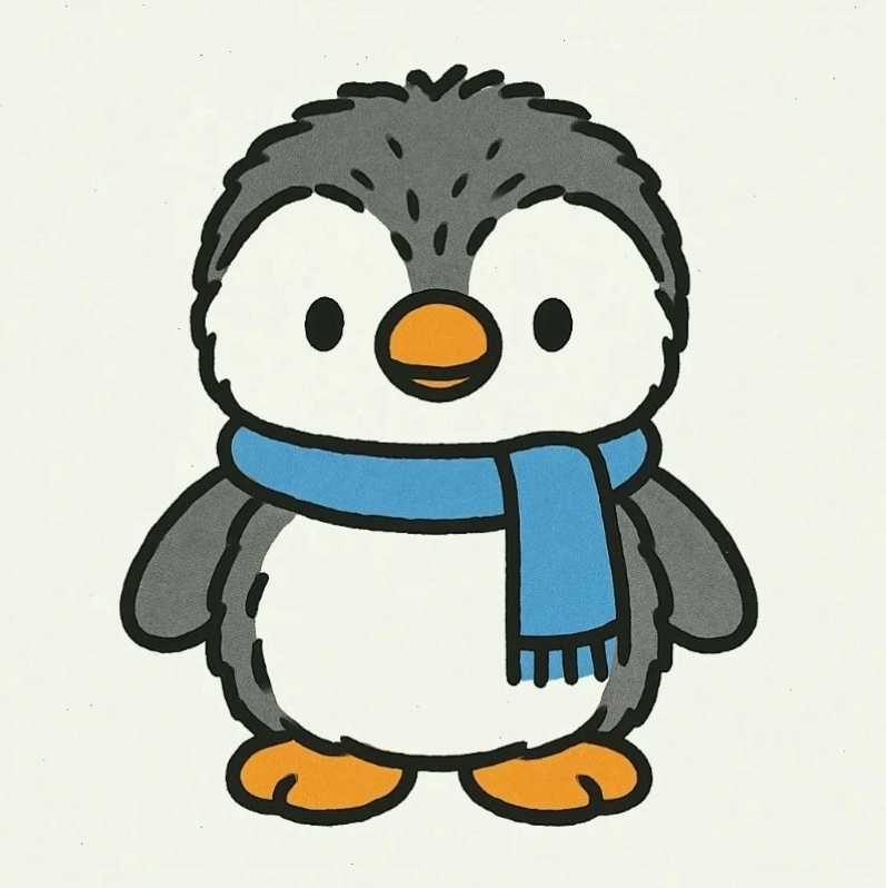 Chim cánh cụt chibi 7 đang ngủ gật