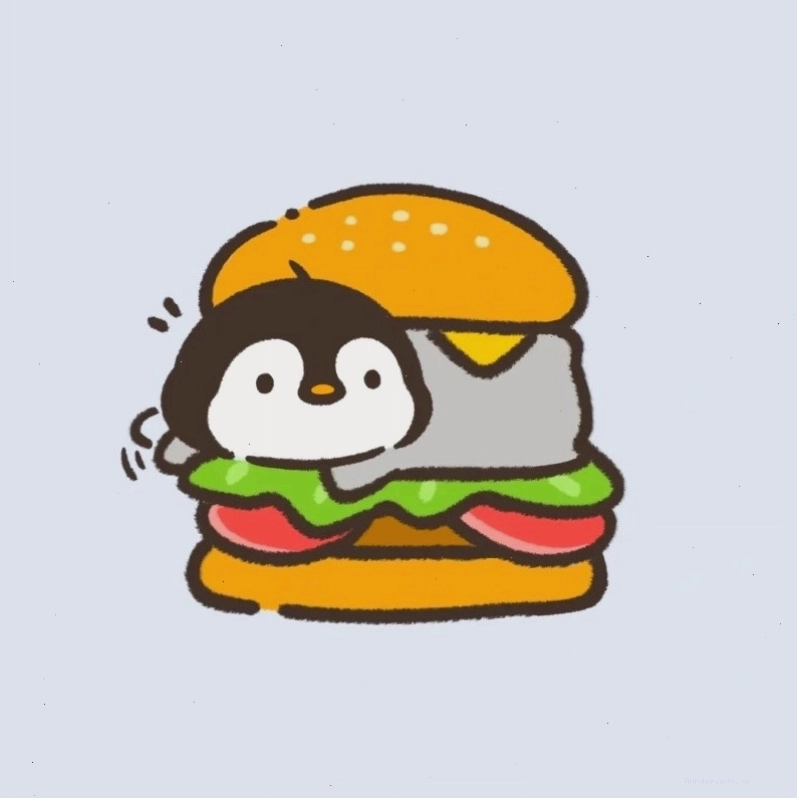 Chim cánh cụt chibi dễ thương với đôi mắt to tròn