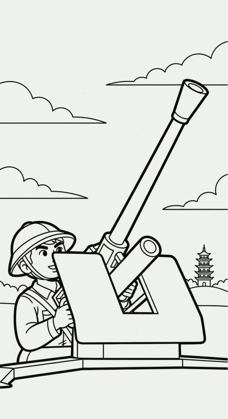 Chú bộ đội đang vẫy tay chào