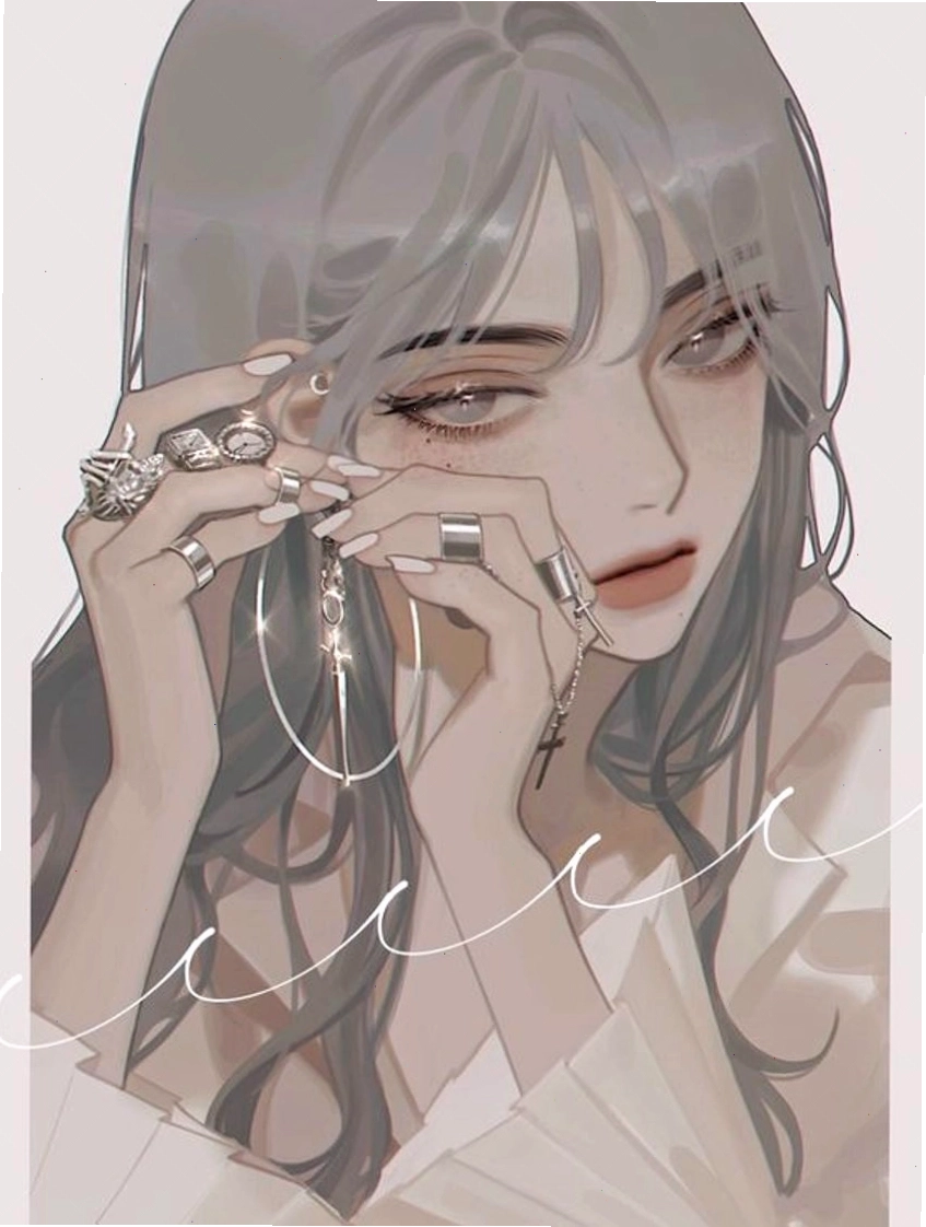 Cô gái anime tóc hồng dễ thương đang thưởng thức trà sữa