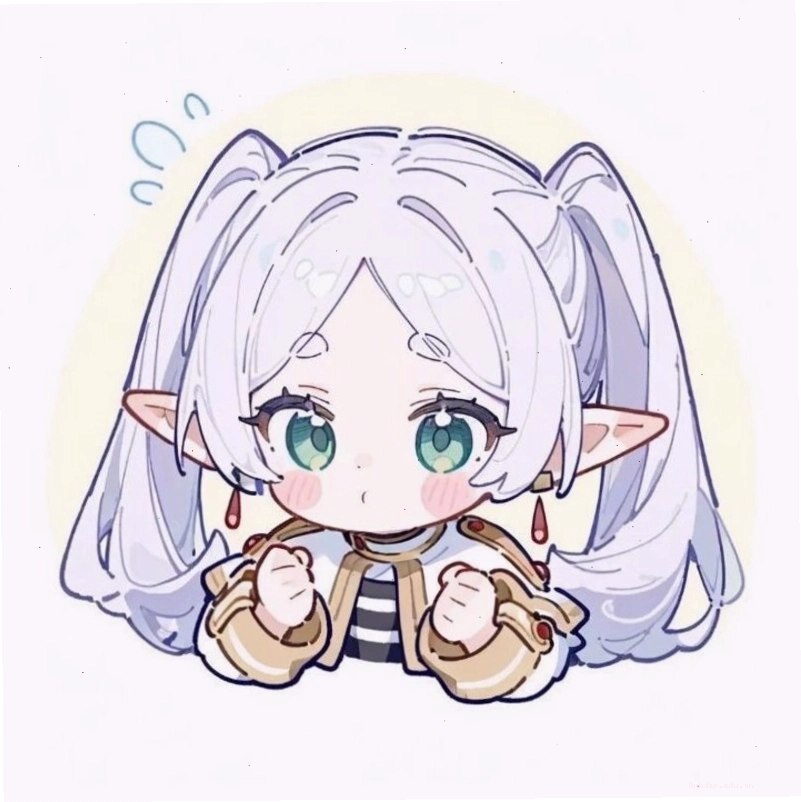 Cô gái chibi đang cầm một bông hoa nhỏ