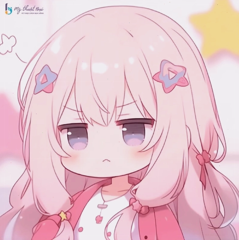 Cô gái chibi đang mỉm cười nhẹ nhàng