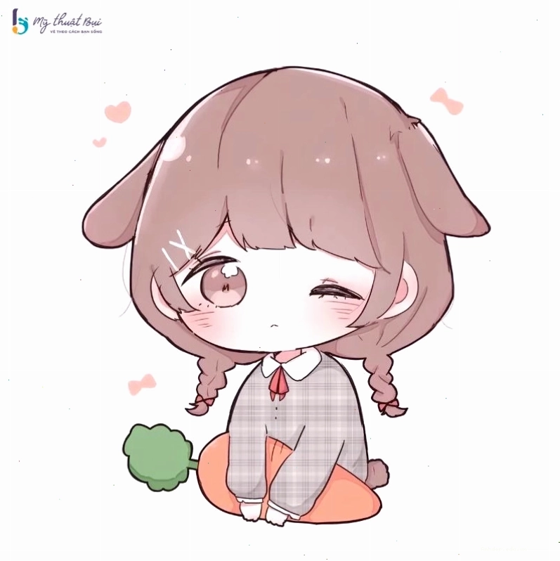 Cô gái chibi đơn giản, dễ thương, phù hợp cho người mới tập vẽ