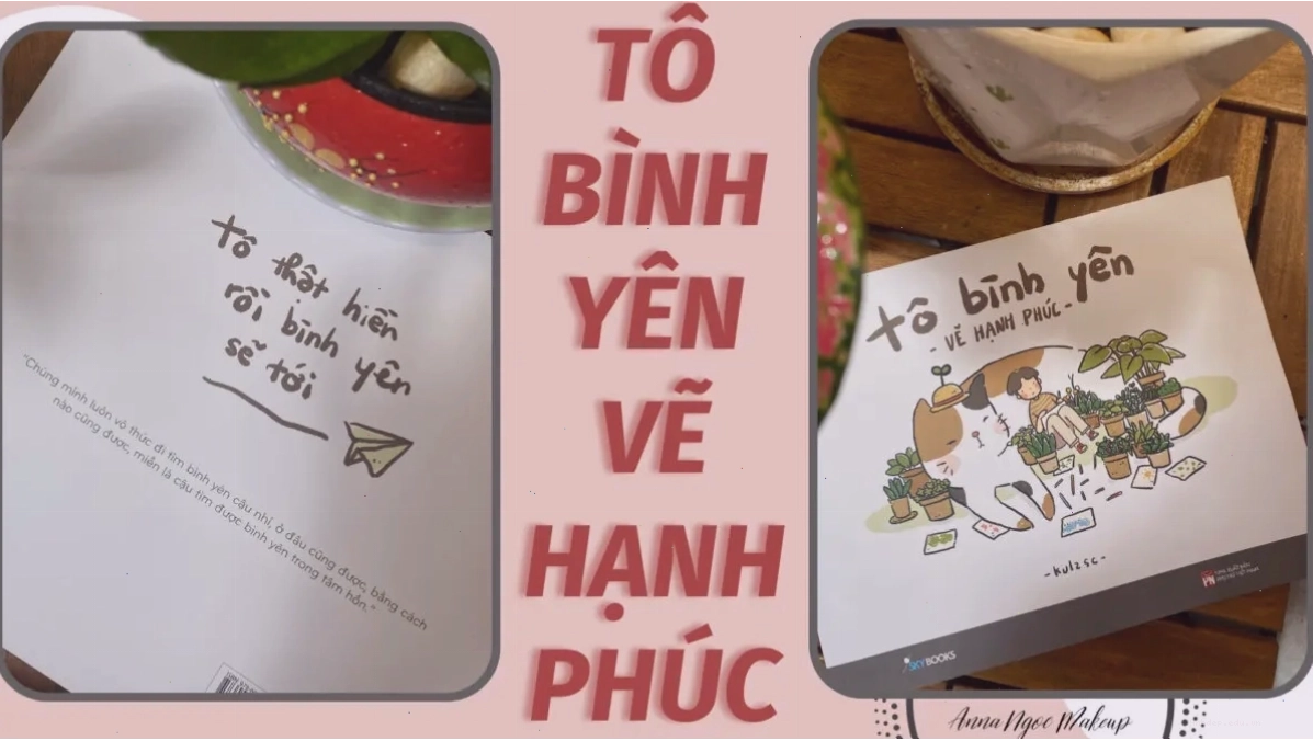Cô gái đang say sưa tô màu trong một cuốn sách tô màu