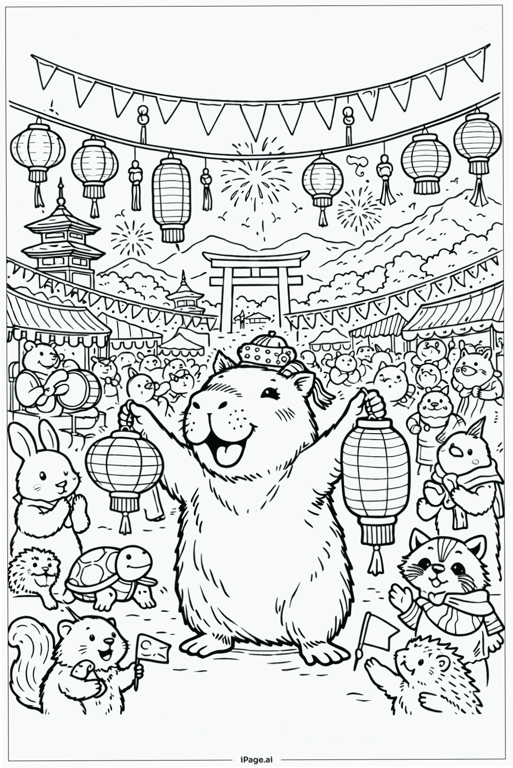 Đêm Lễ Hội Capybara với không khí tưng bừng và náo nhiệt