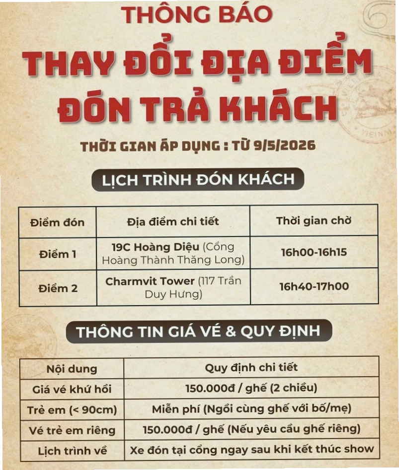 Điểm đón xe bus đi công viên biển nhân tạo