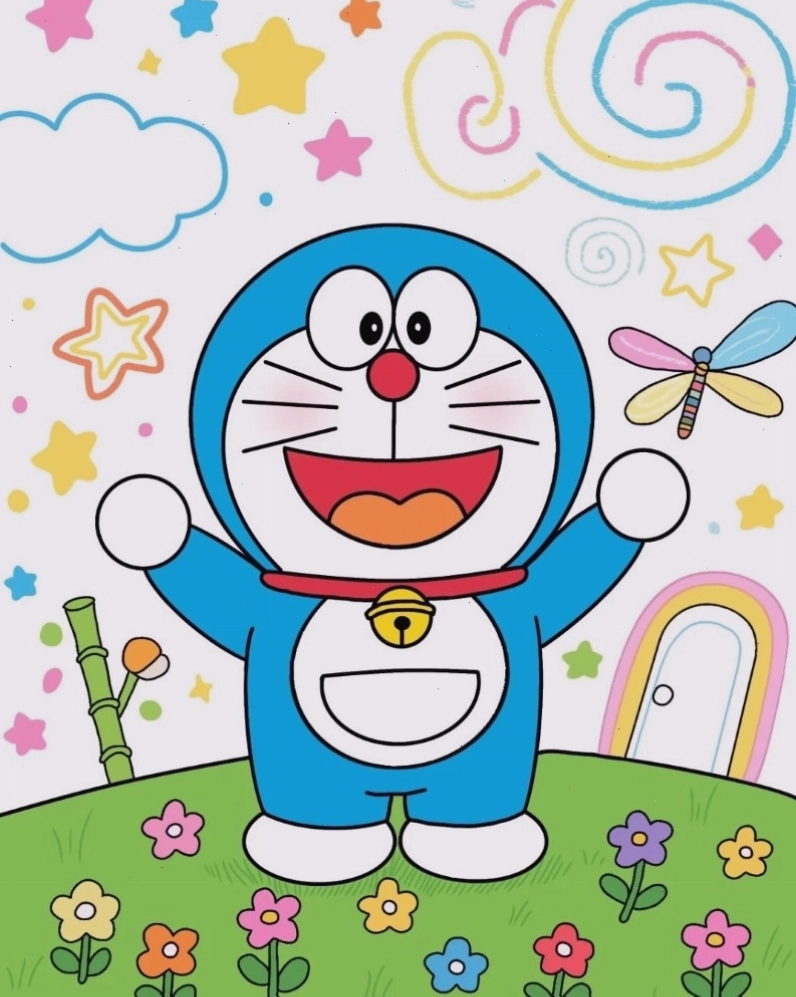 Doraemon chibi cute cùng các bạn